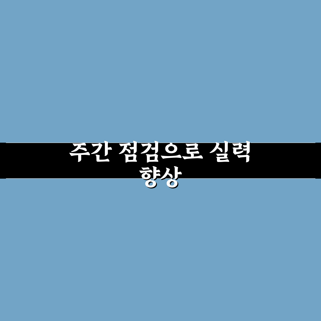 주간 점검으로 가계부 실력 높이는 방법: 5가지 체크포인트 분석