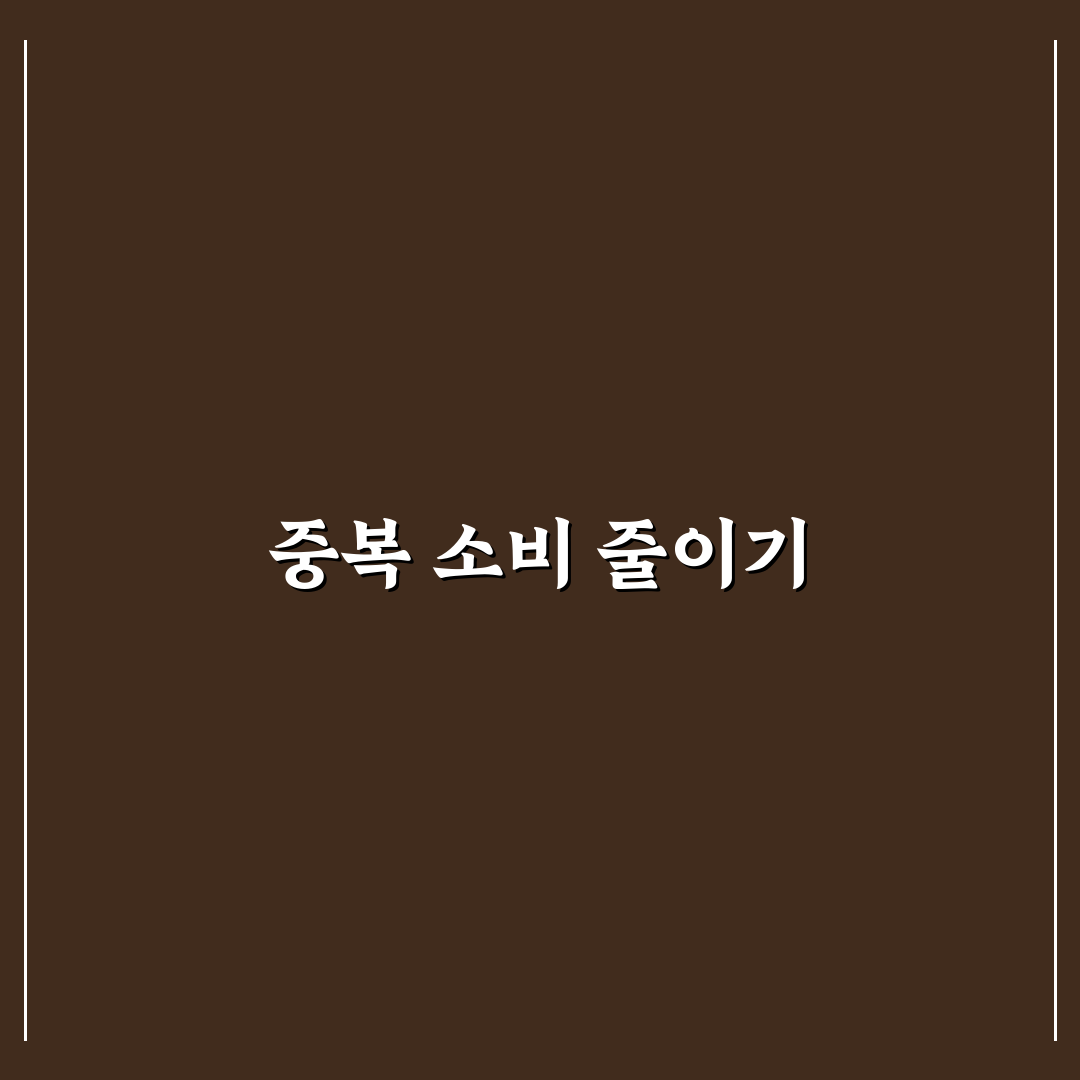 물건 비우기로 중복 소비 막는 방법: 5가지 체크포인트 심층 분석