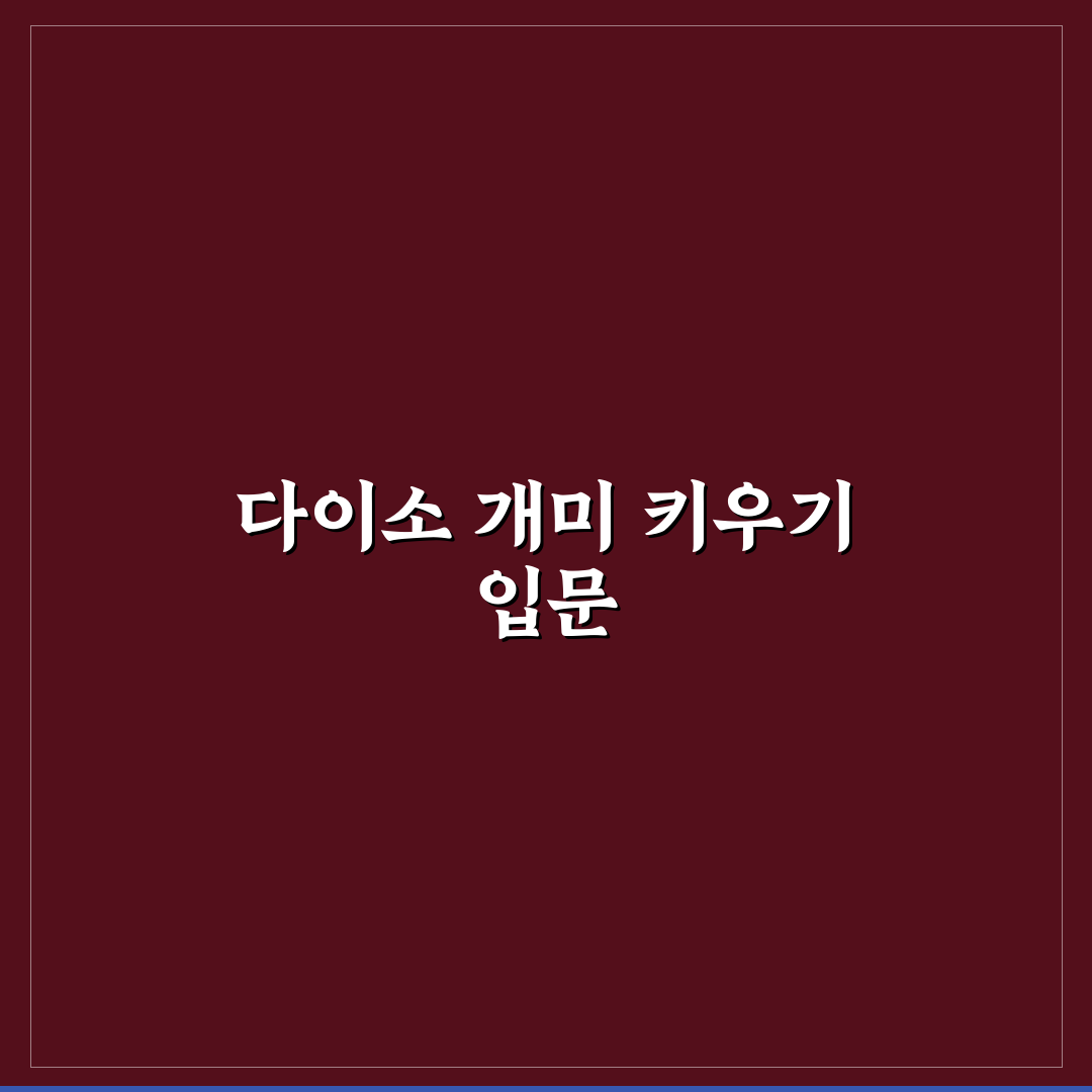다이소 개미키우기 추천 초보자도 쉽게 시작하는 방법
