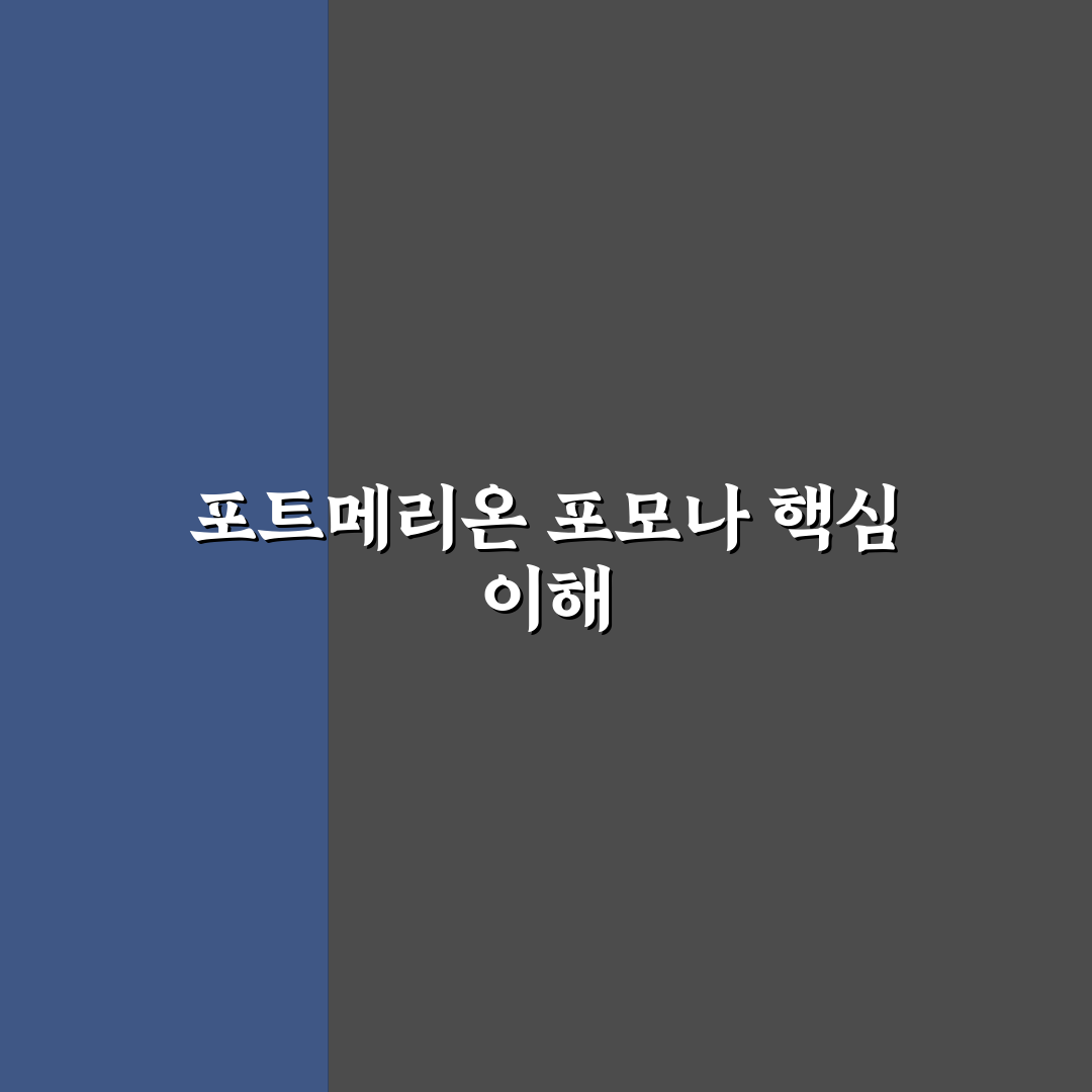 포트메리온 포모나 디자인과 기능 비교 분석 가이드