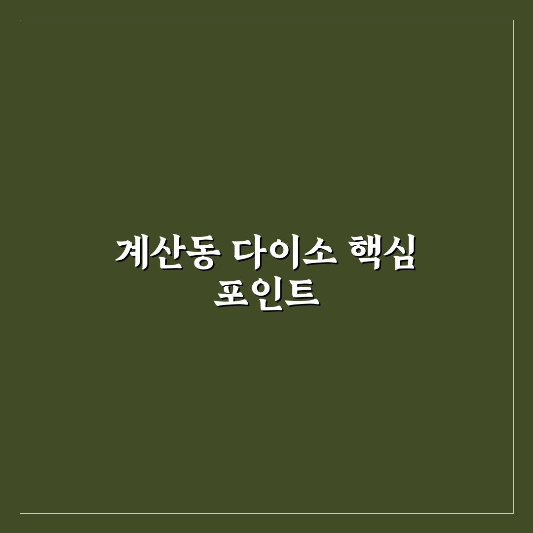 계산동 다이소 서비스와 품질 비교 분석 가이드