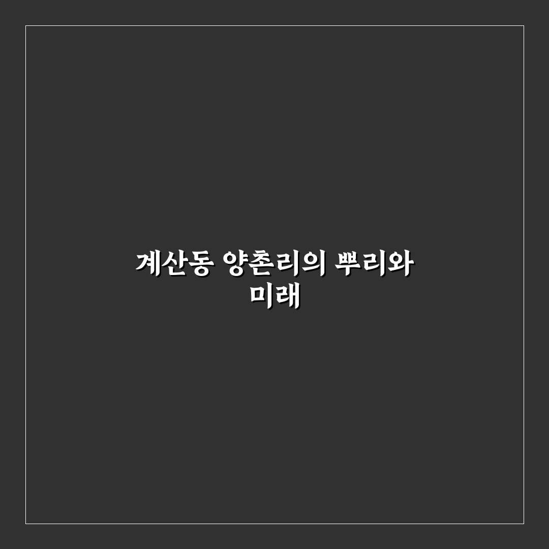 계산동 양촌리 토지 활용 5가지 기준 비교와 분석