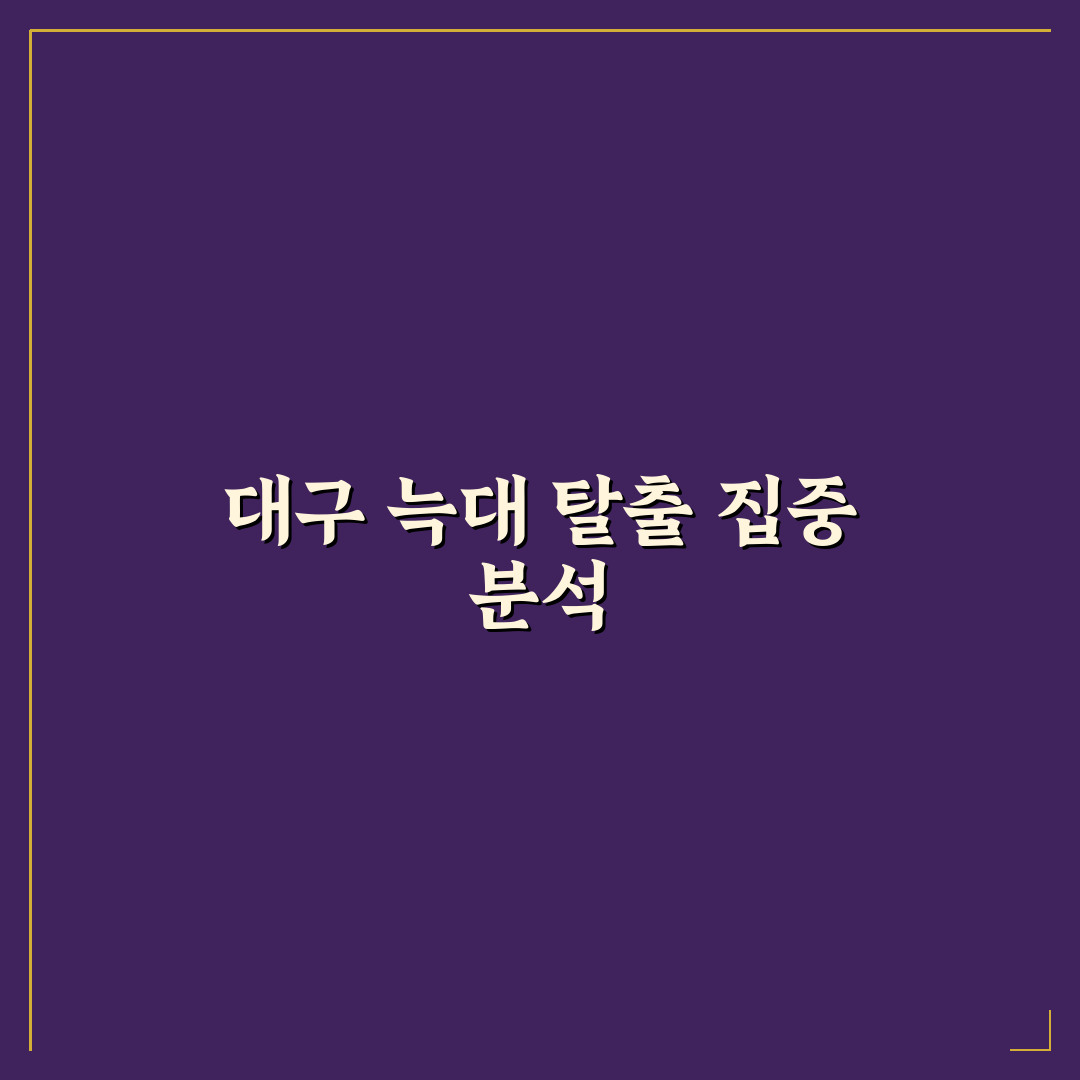 대구 늑대 탈출 비교와 분석을 통한 성공 기준 총정리