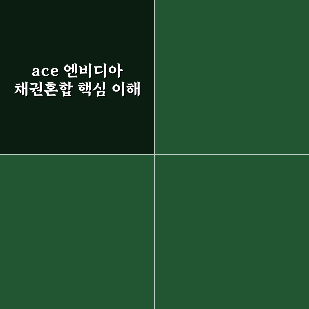 ace 엔비디아 채권혼합 비교와 투자 판단을 위한 5가지 기준