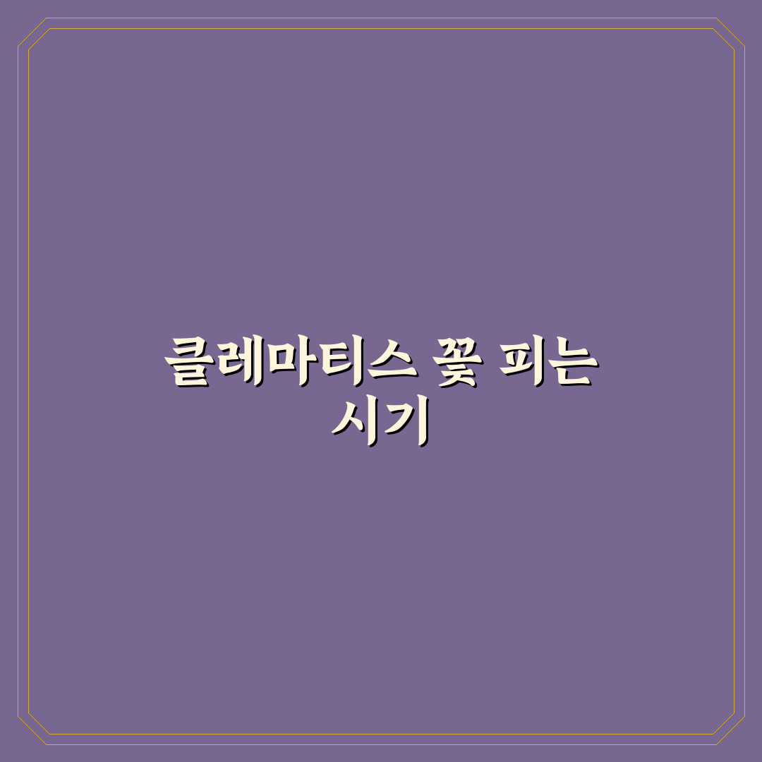 클레마티스 꽃 피는 시기와 관리 꿀팁 정리