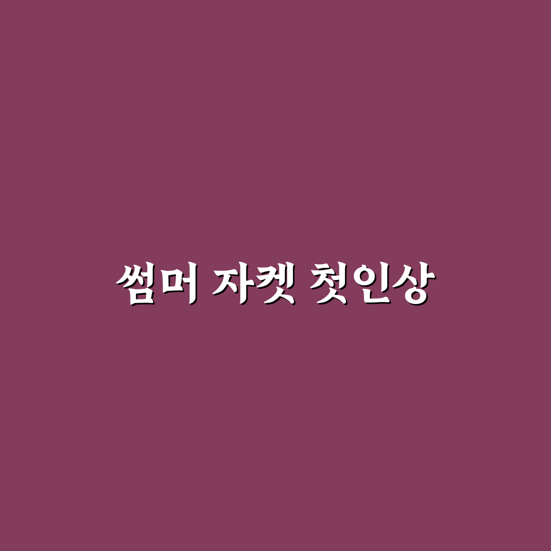 데미안 썸머 자켓 2종 사용 후기, 여름 착용감 직접 써보니
