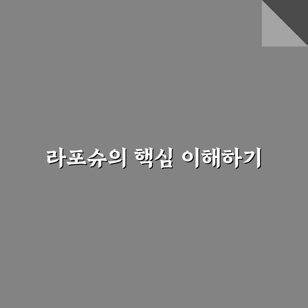 라포슈 사용법과 효과 쉽게 알려드려요