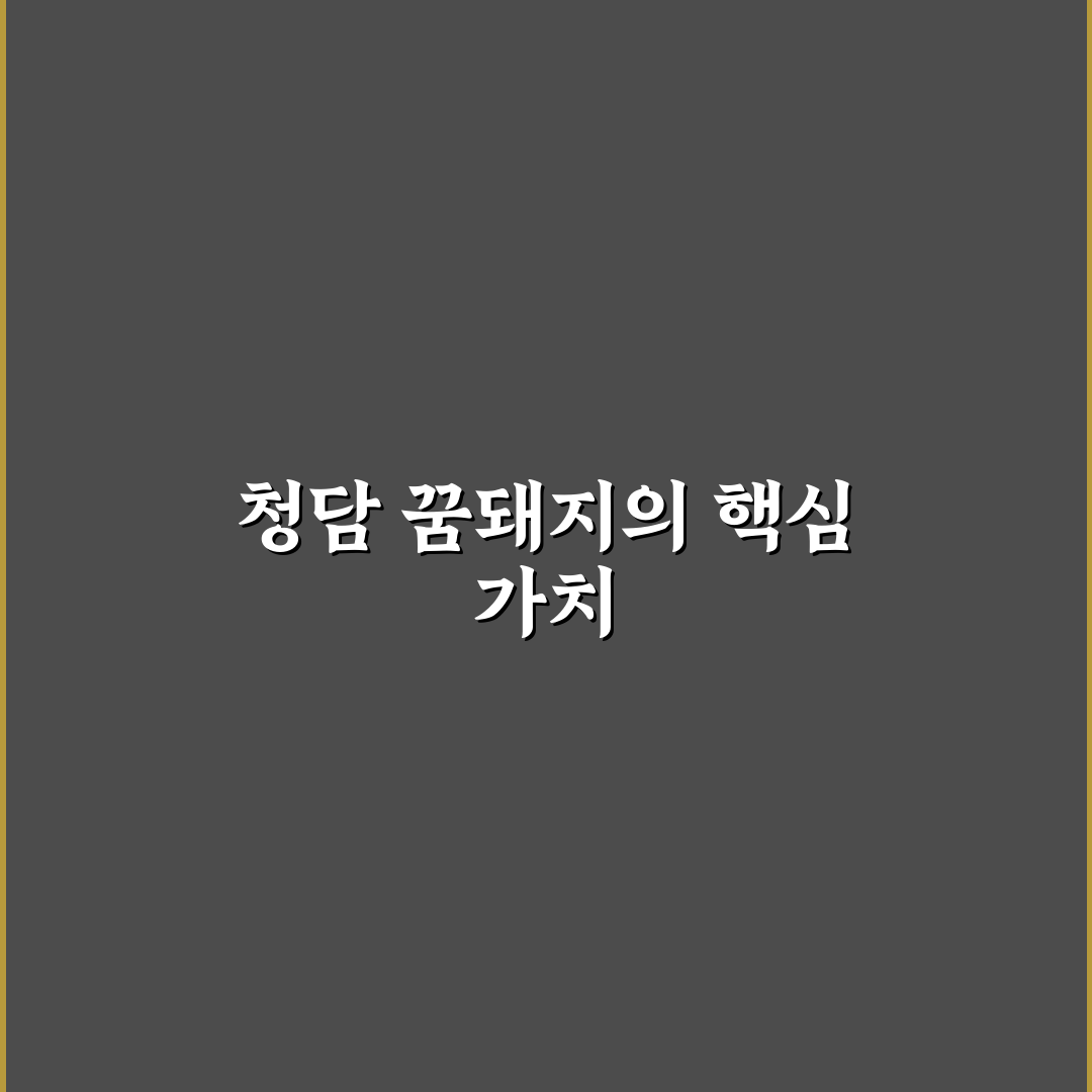 청담 꿈돼지 방문 전 알아야 할 5가지 체크포인트 비교 분석