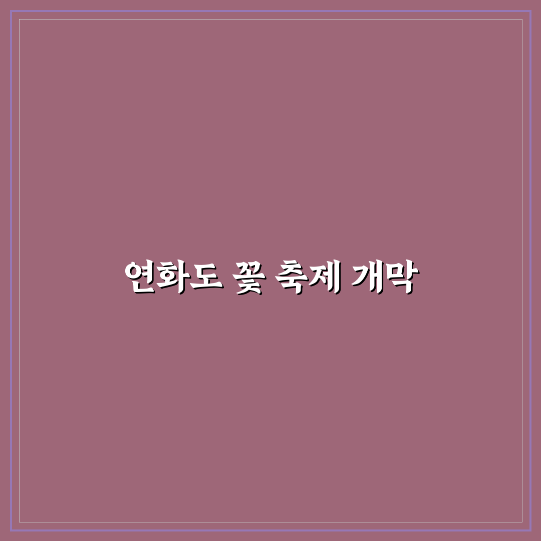 연화도 수국축제 날짜 직접 알아보니 변화된 점이 있네요