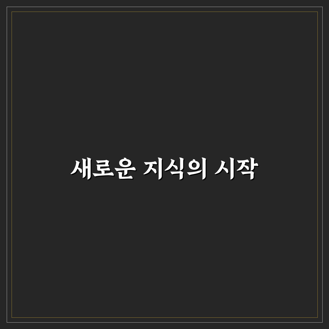 지식의 발견 직접 알아보니 새로 알게 된 점들