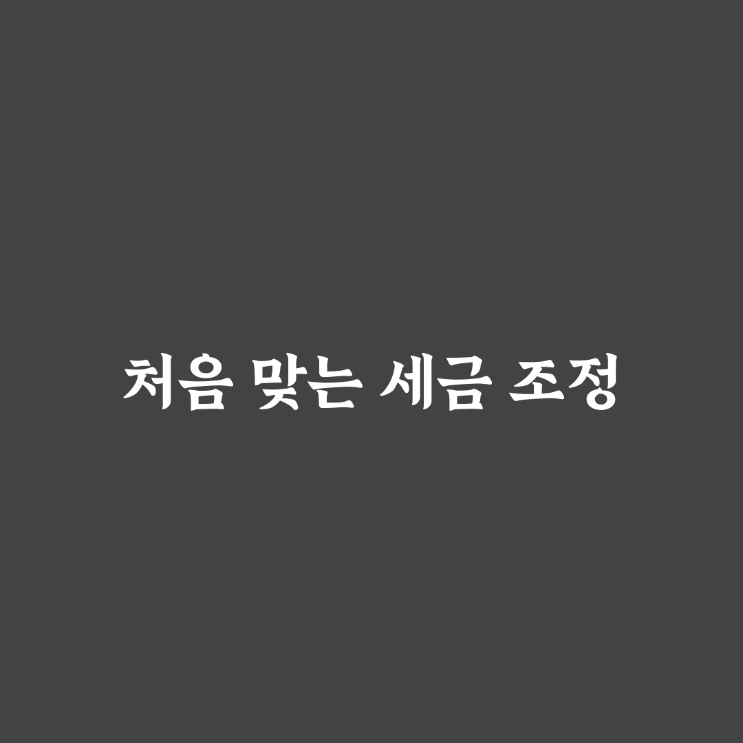 종합소득세 조정료 직접 알아보니 꼭 체크할 점들