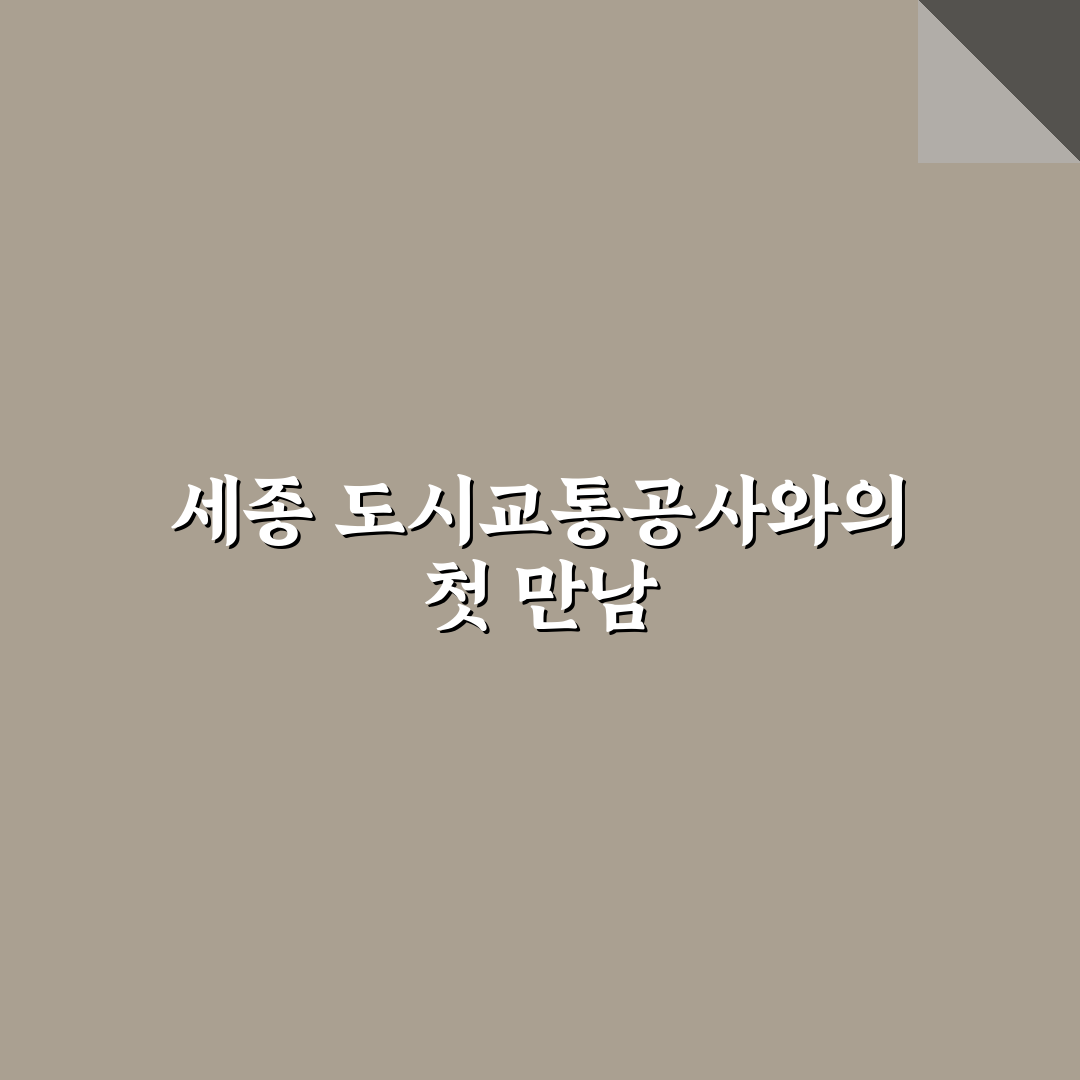 세종 도시교통공사 이용해보니 느낀 점과 현실감