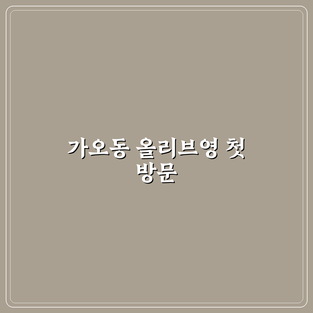 가오동 올리브영 방문 후기, 매장 분위기와 상품 구성은?